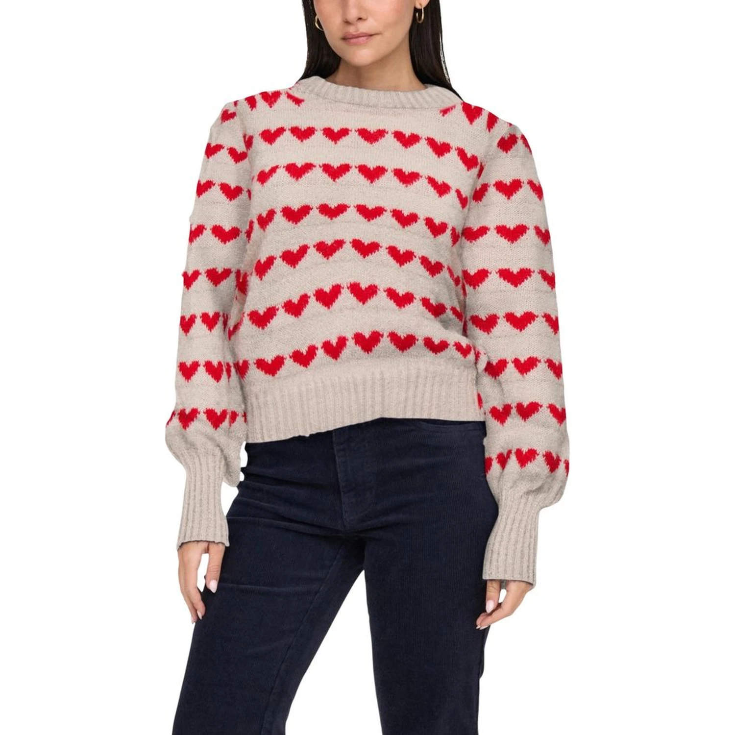 Beige Polyester Sweatshirt