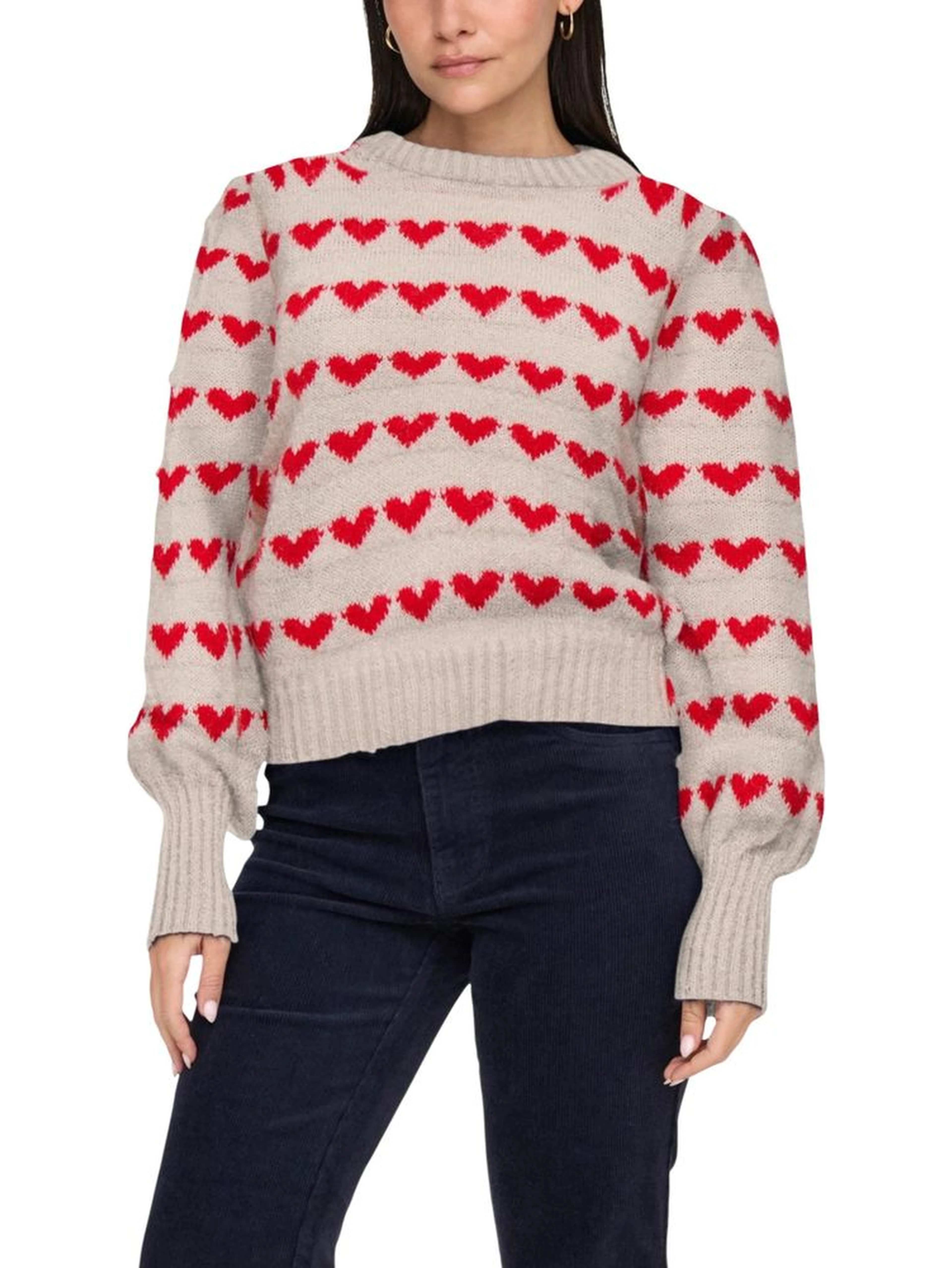 Beige Polyester Sweatshirt