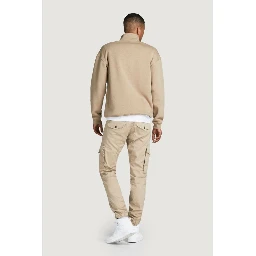 Beige Cotton Cargo Pants