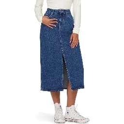 Blue Cotton Long Skirt