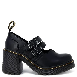 Black Leather High Heel Pumps