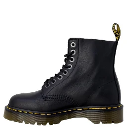 Black Leather Lace-Up Boots