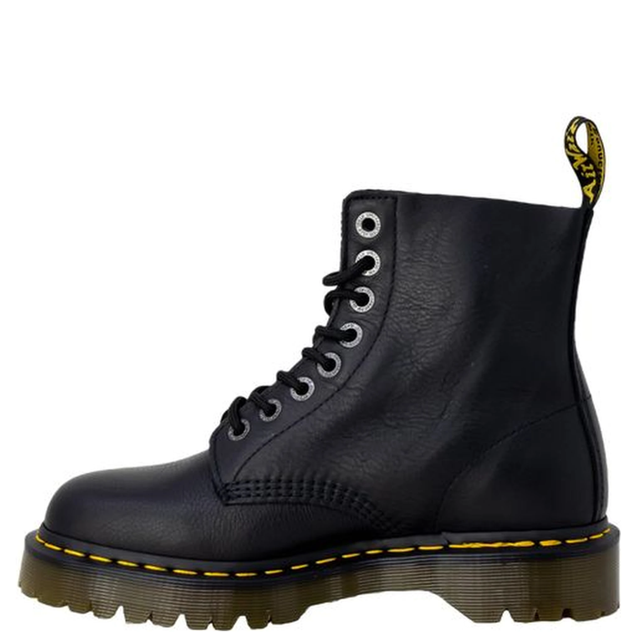 Black Leather Lace-Up Boots