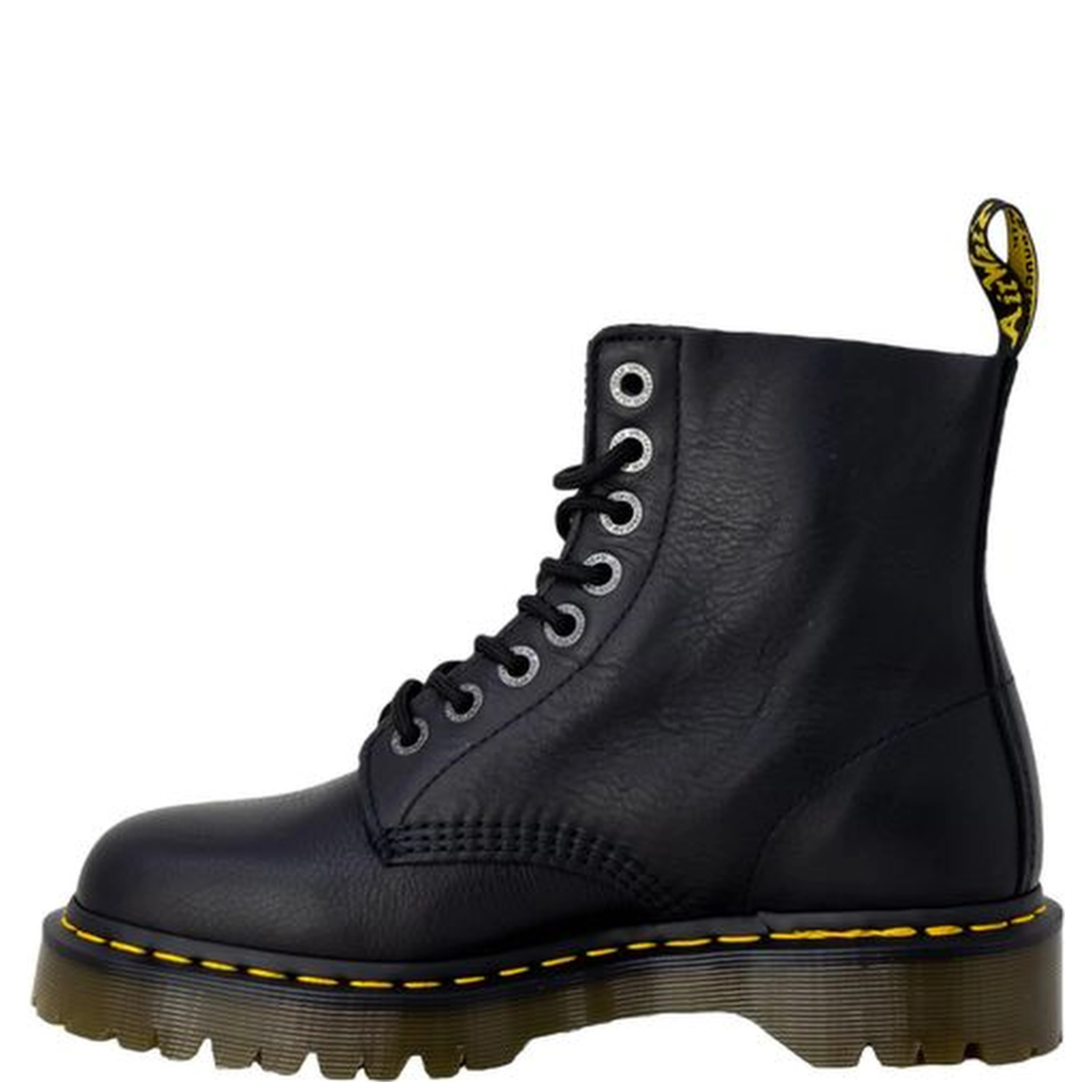 Black Leather Lace-Up Boots
