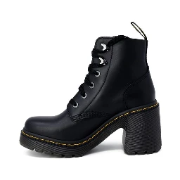 حذاء كاحل من الجلد الأسود