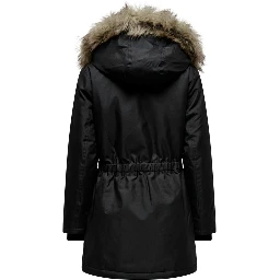 Black Polyester Parka
