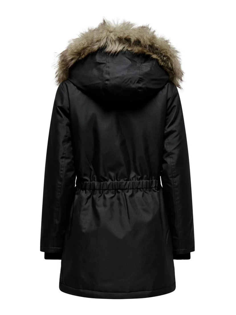 Black Polyester Parka