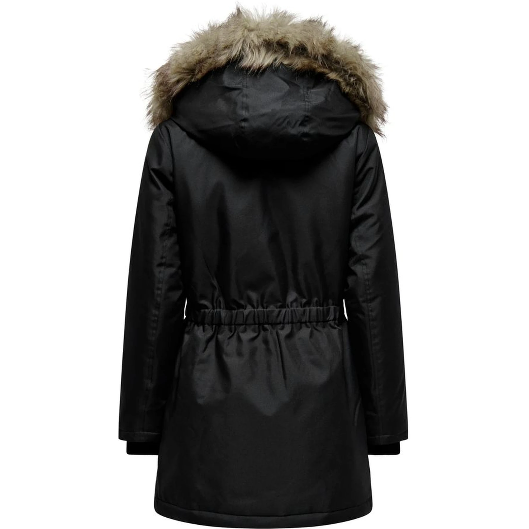 Black Polyester Parka