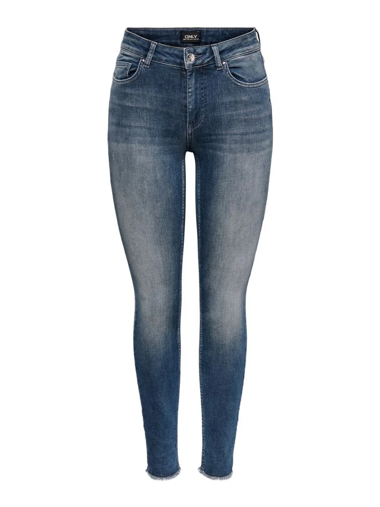 Blue Cotton Skinny Jeans