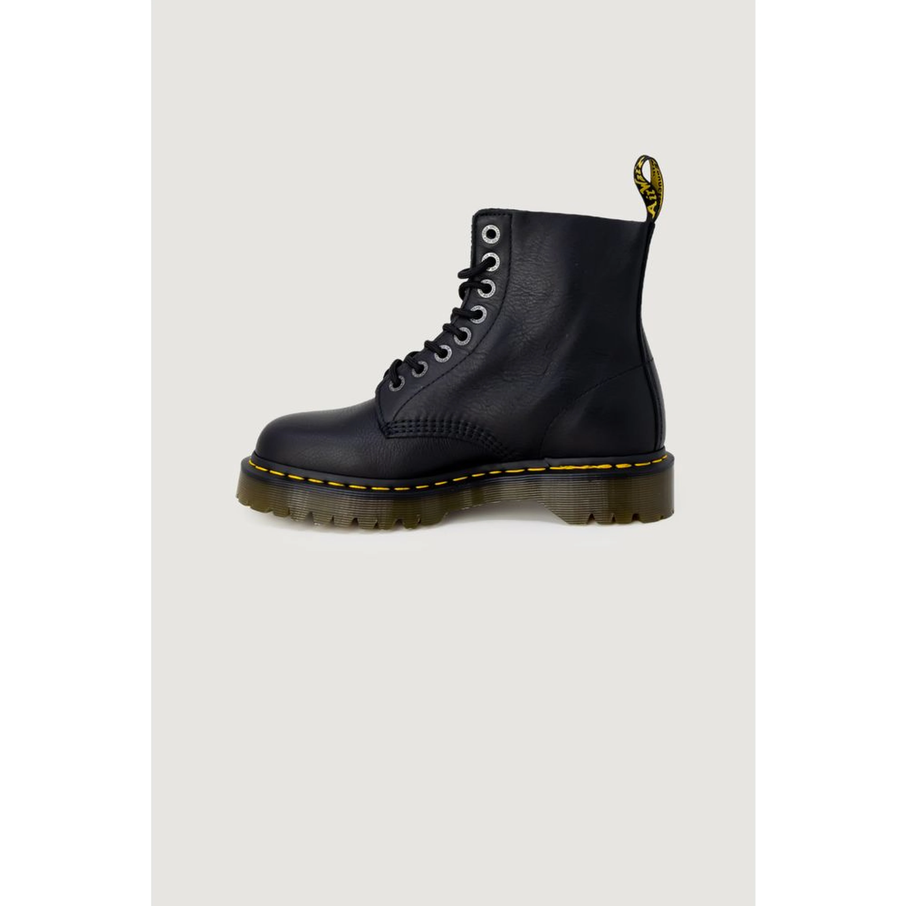 Black Leather Lace-Up Boots