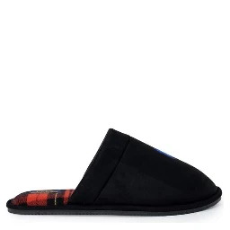 Black Polyester Slippers