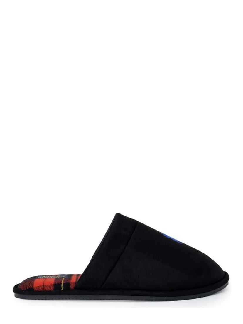 Black Polyester Slippers