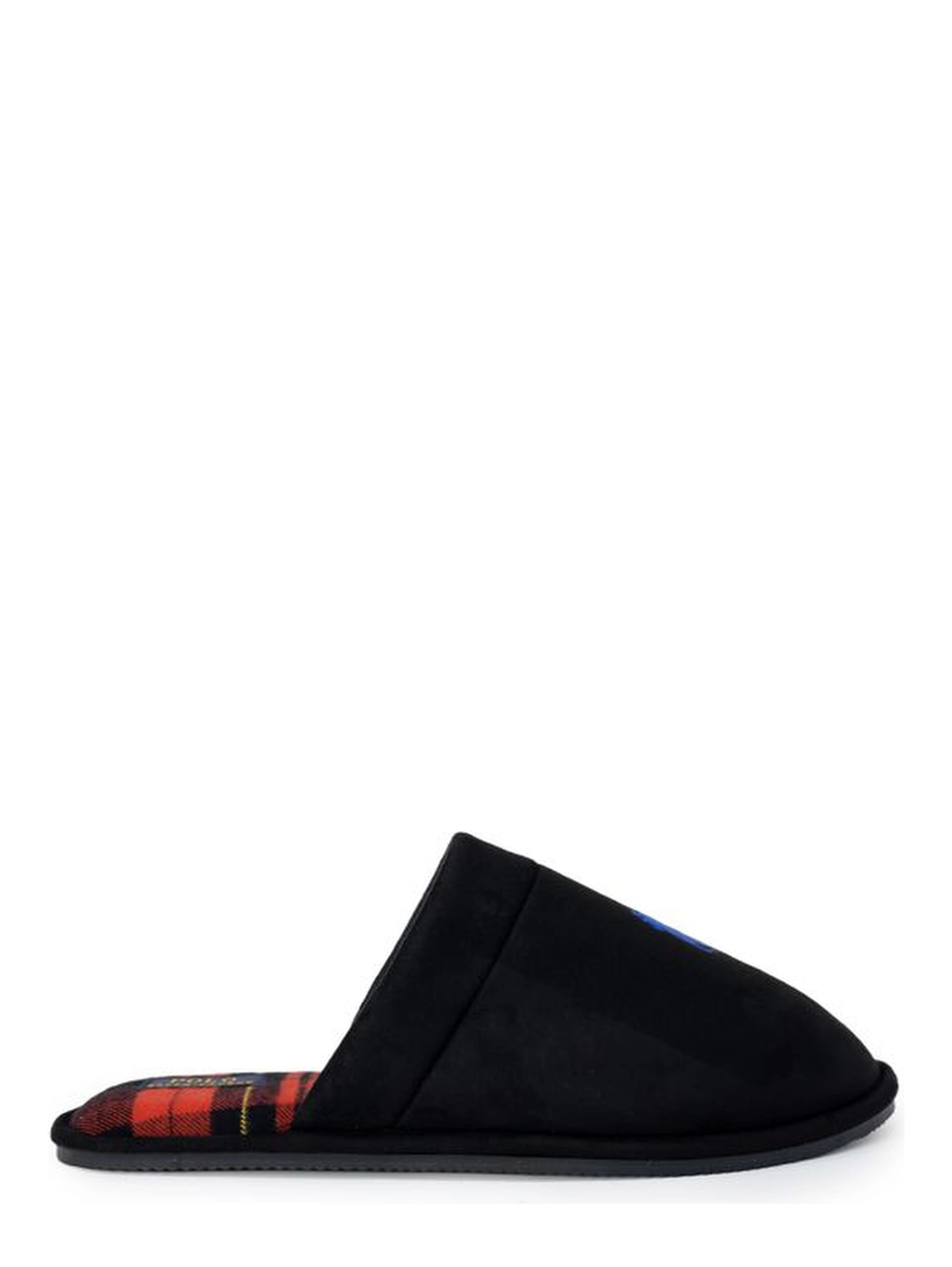Black Polyester Slippers