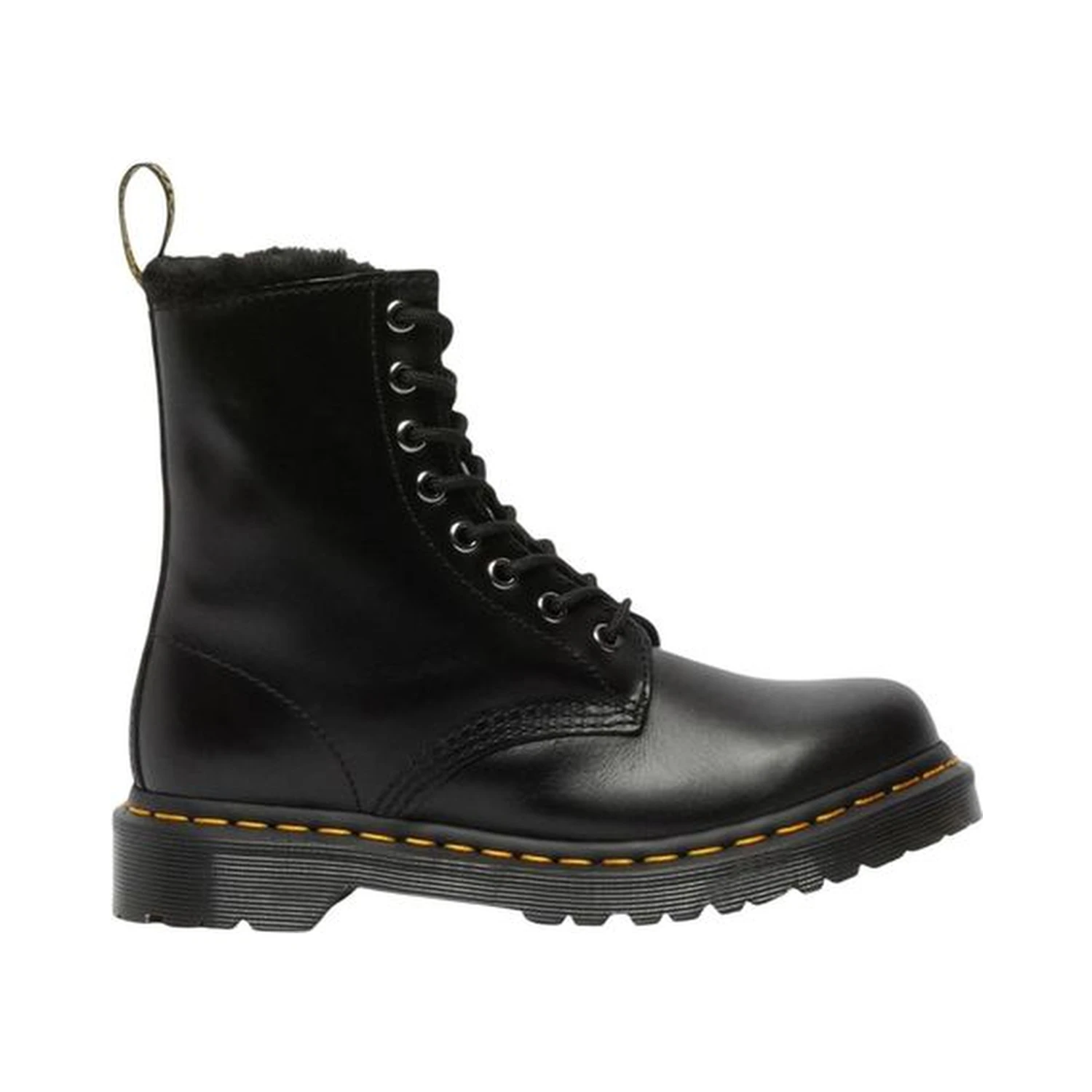 Black Leather Lace-Up Boots