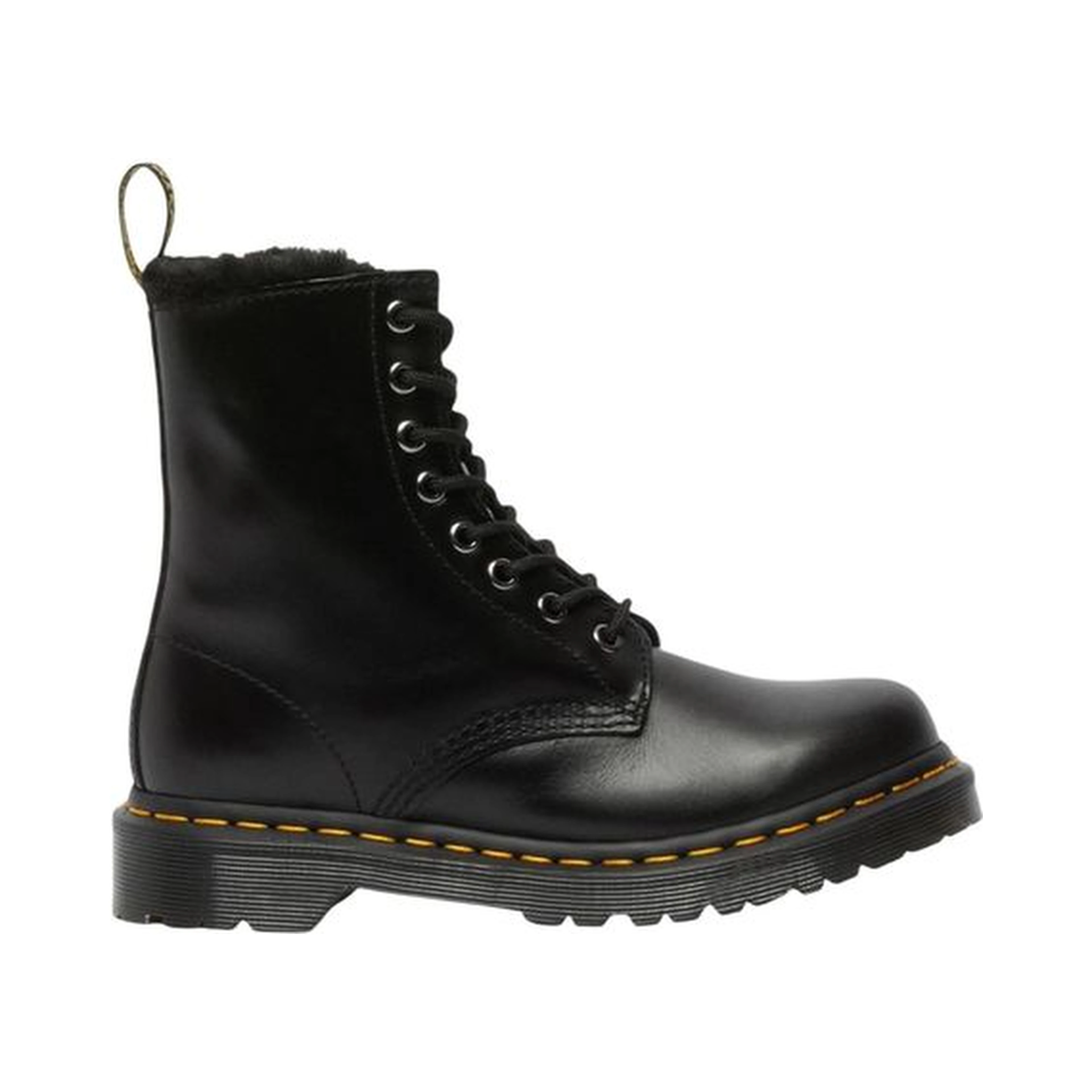 Black Leather Lace-Up Boots