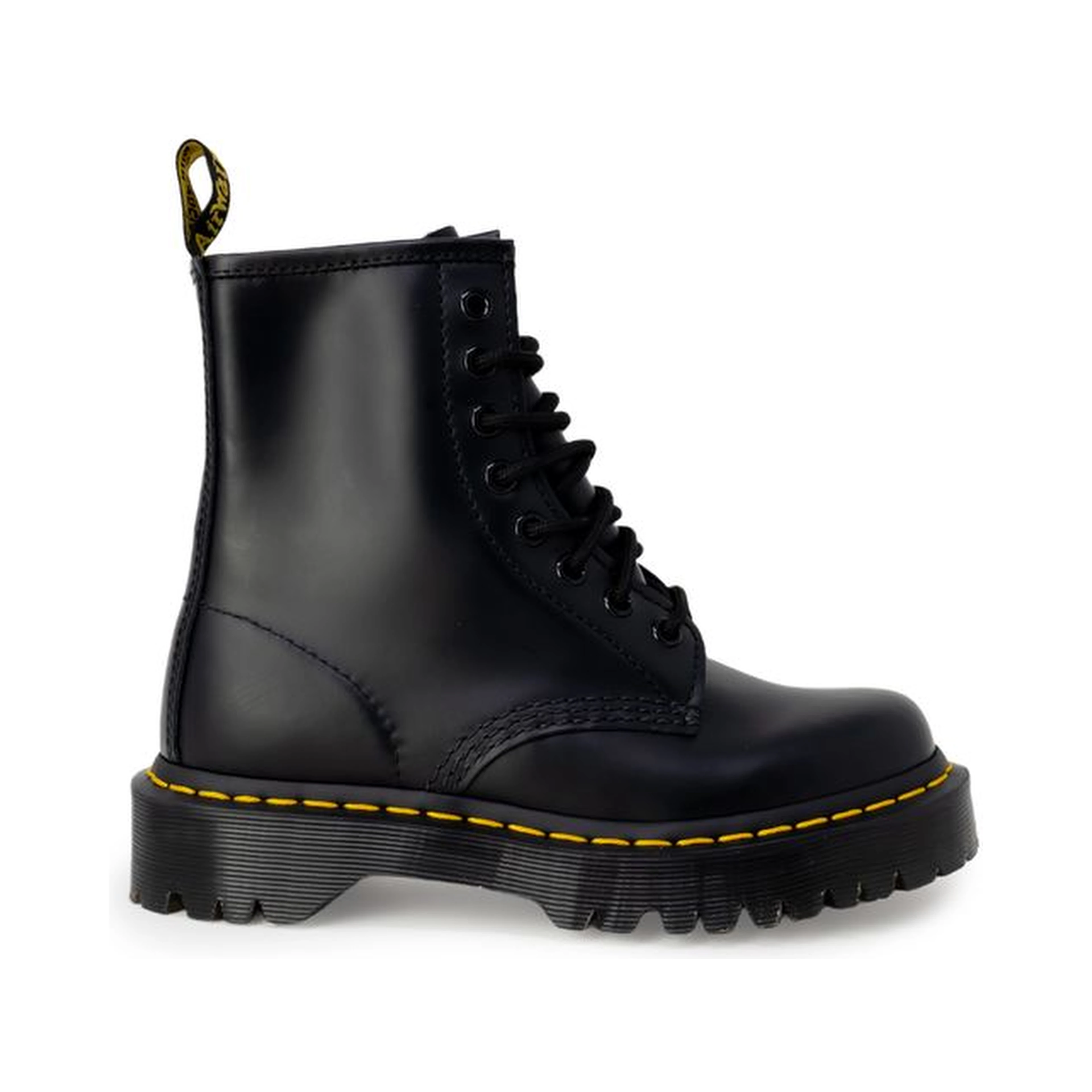 Black Leather Lace-Up Boots
