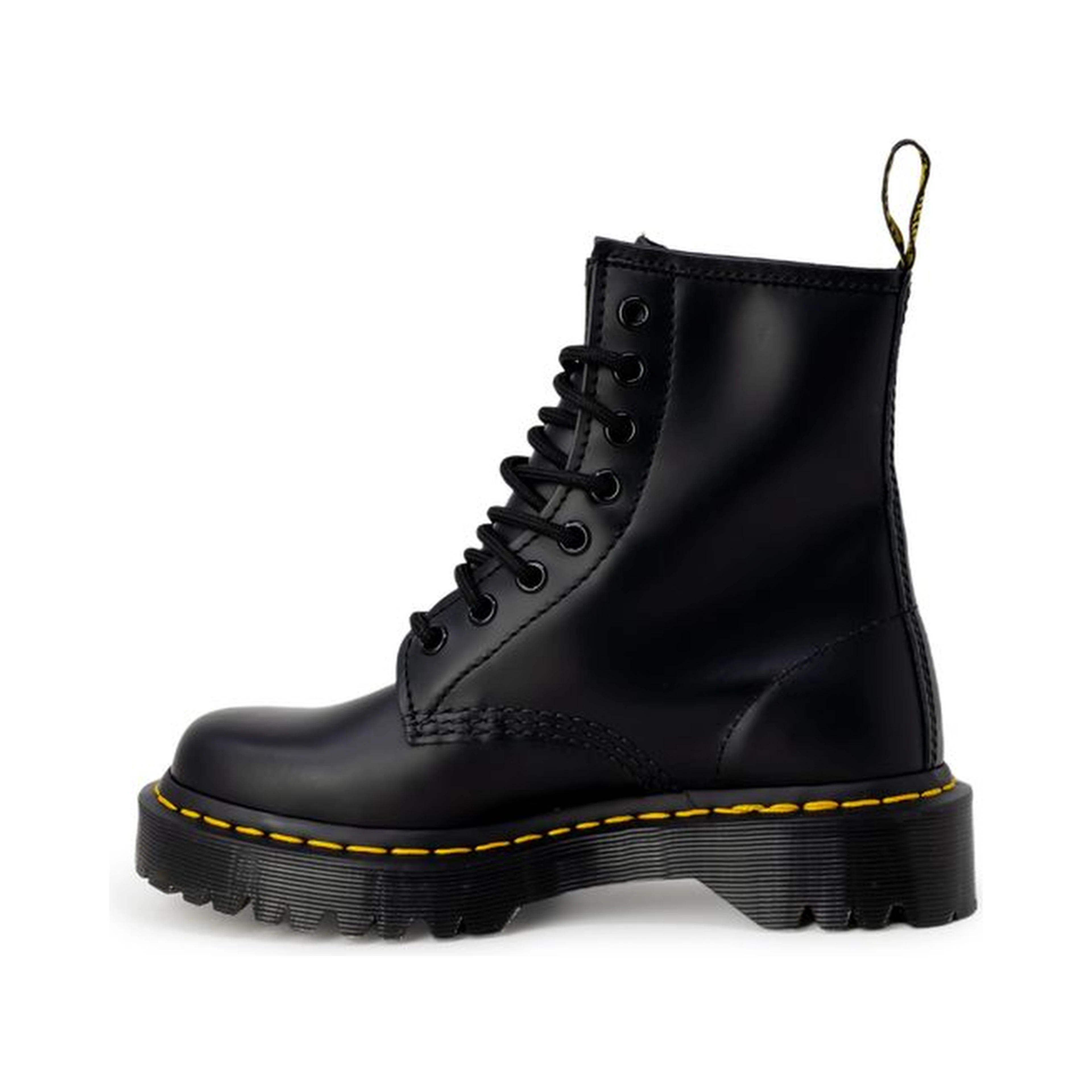 Black Leather Lace-Up Boots