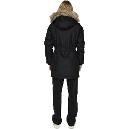 Black Polyester Parka