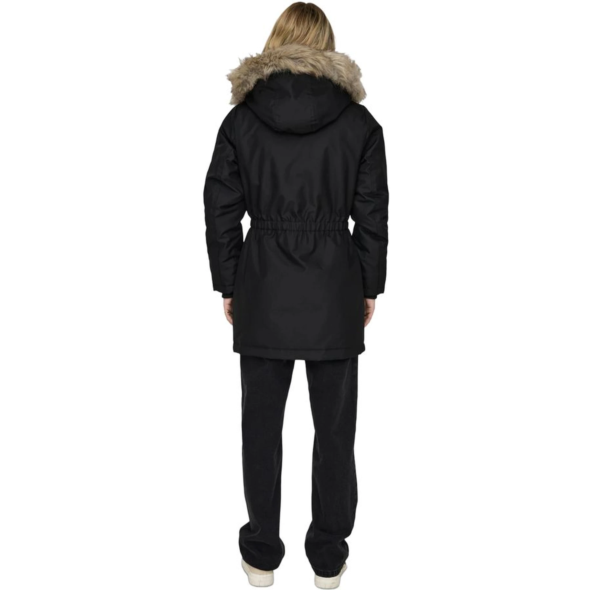 Black Polyester Parka