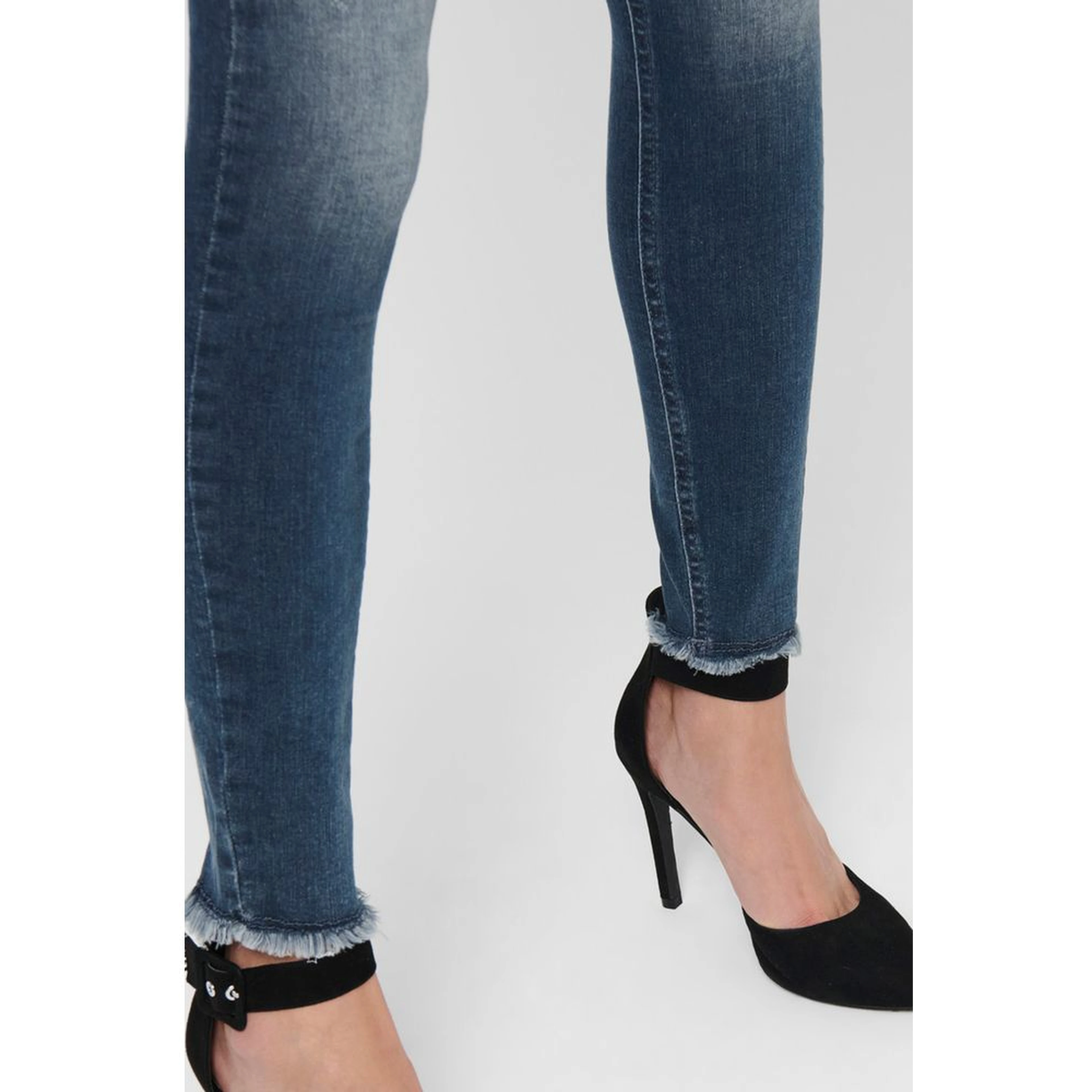 Blue Cotton Skinny Jeans