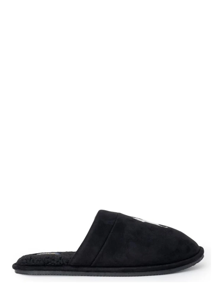 Black Polyester Slippers