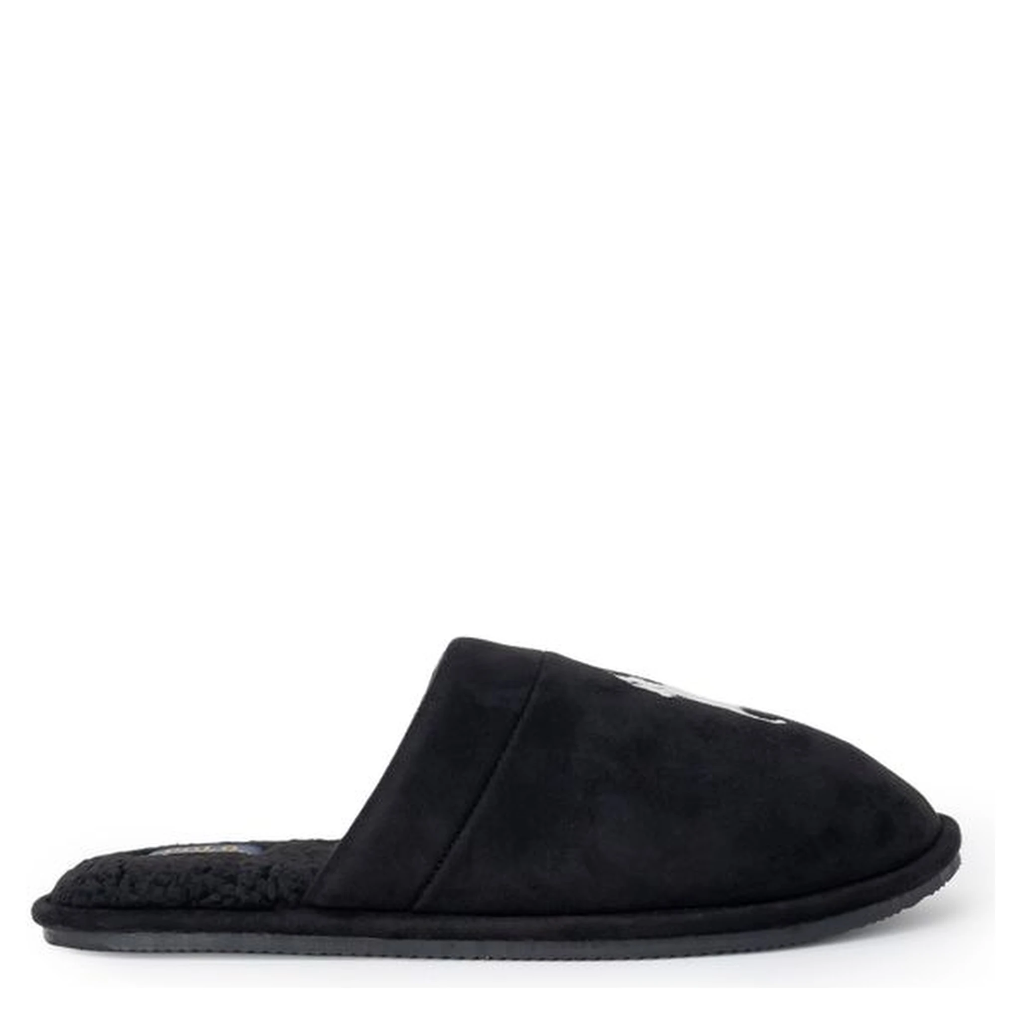 Black Polyester Slippers