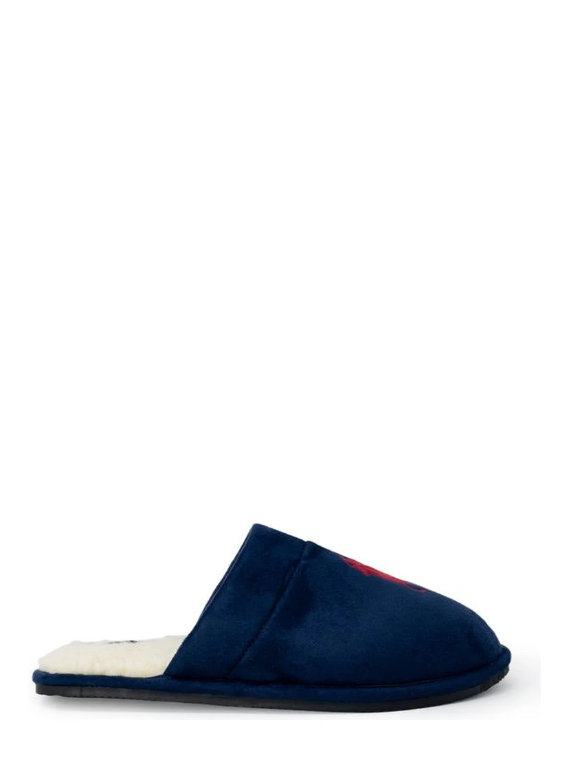 Blue Polyester Slippers
