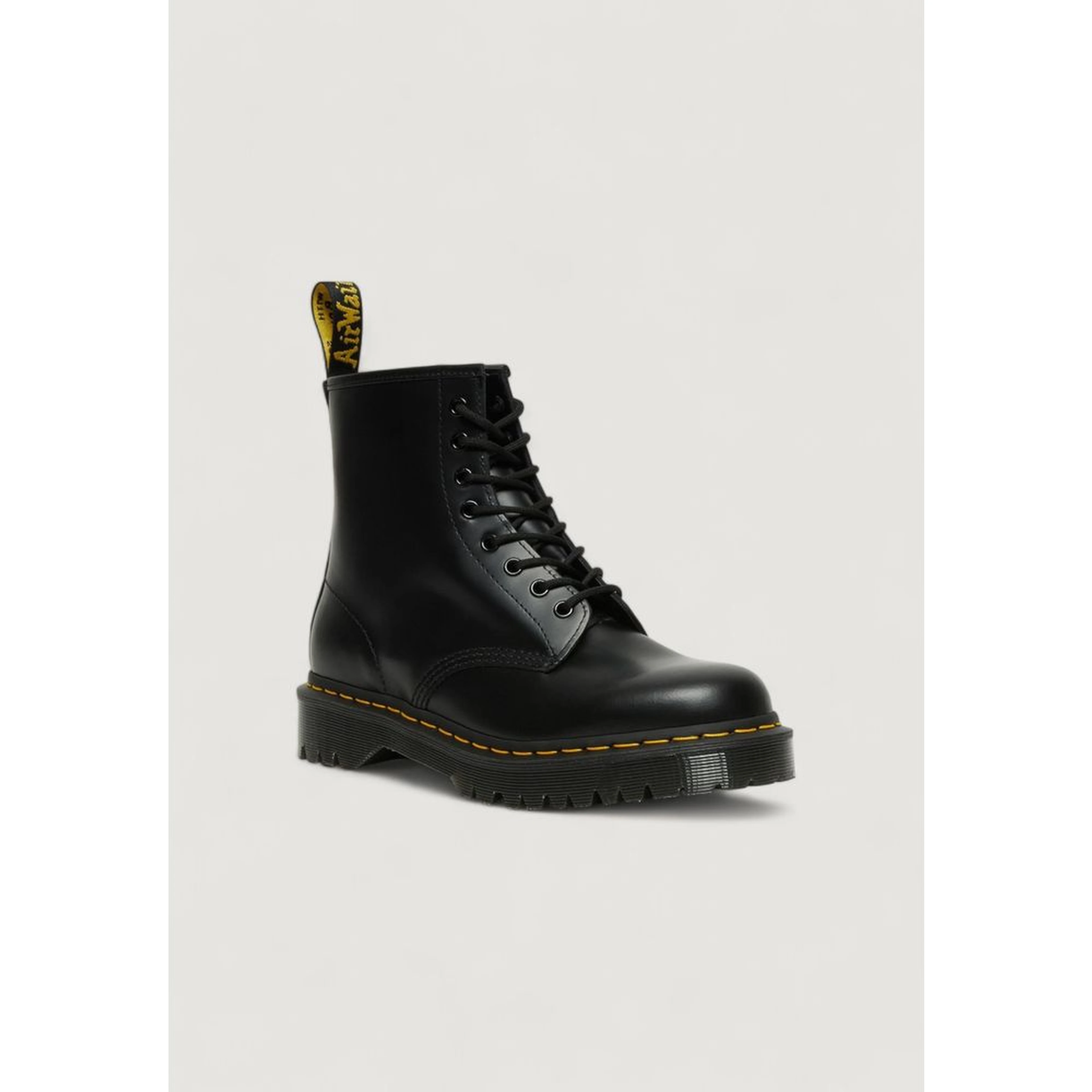 Black Leather Lace-Up Boots