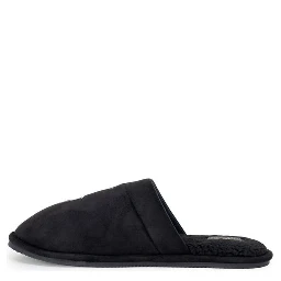 Black Polyester Slippers