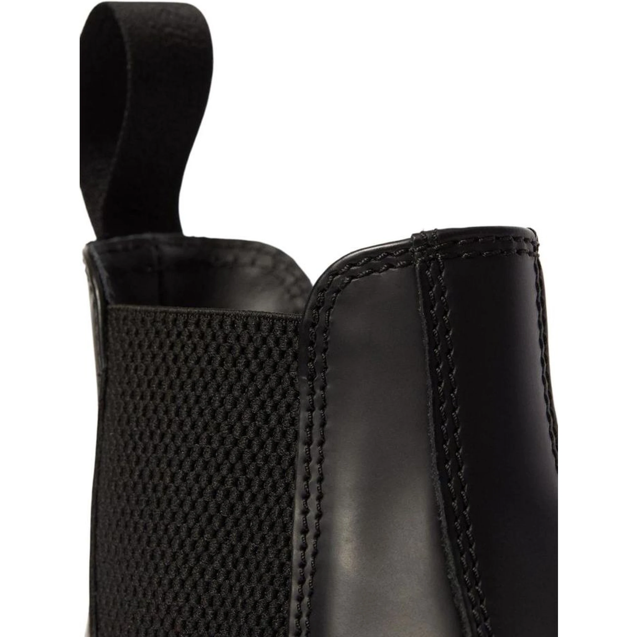 حذاء كاحل من الجلد الأسود