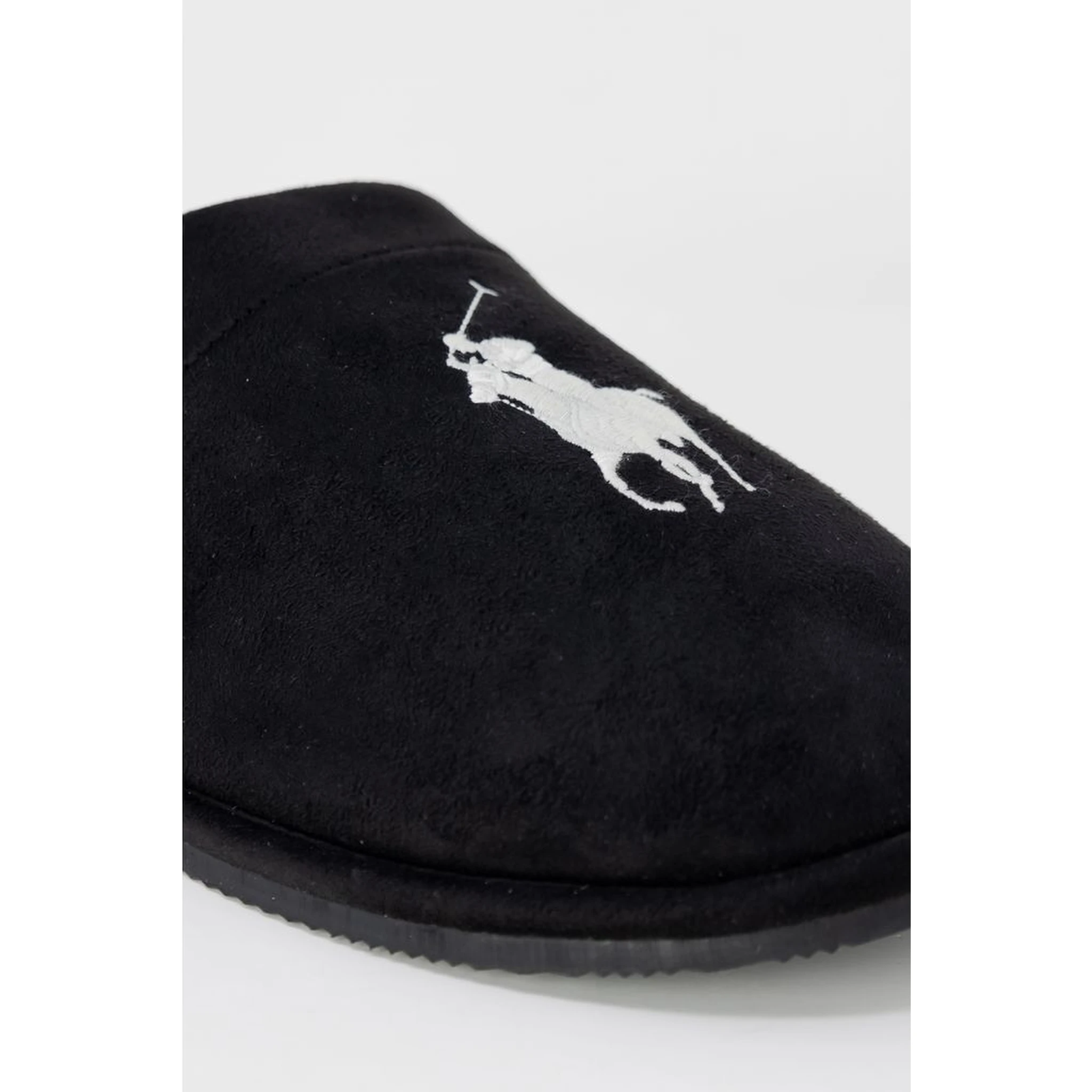 Black Polyester Slippers