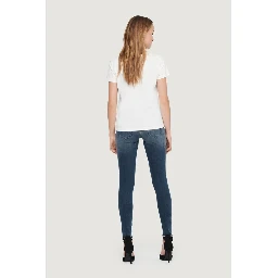 Blue Cotton Skinny Jeans