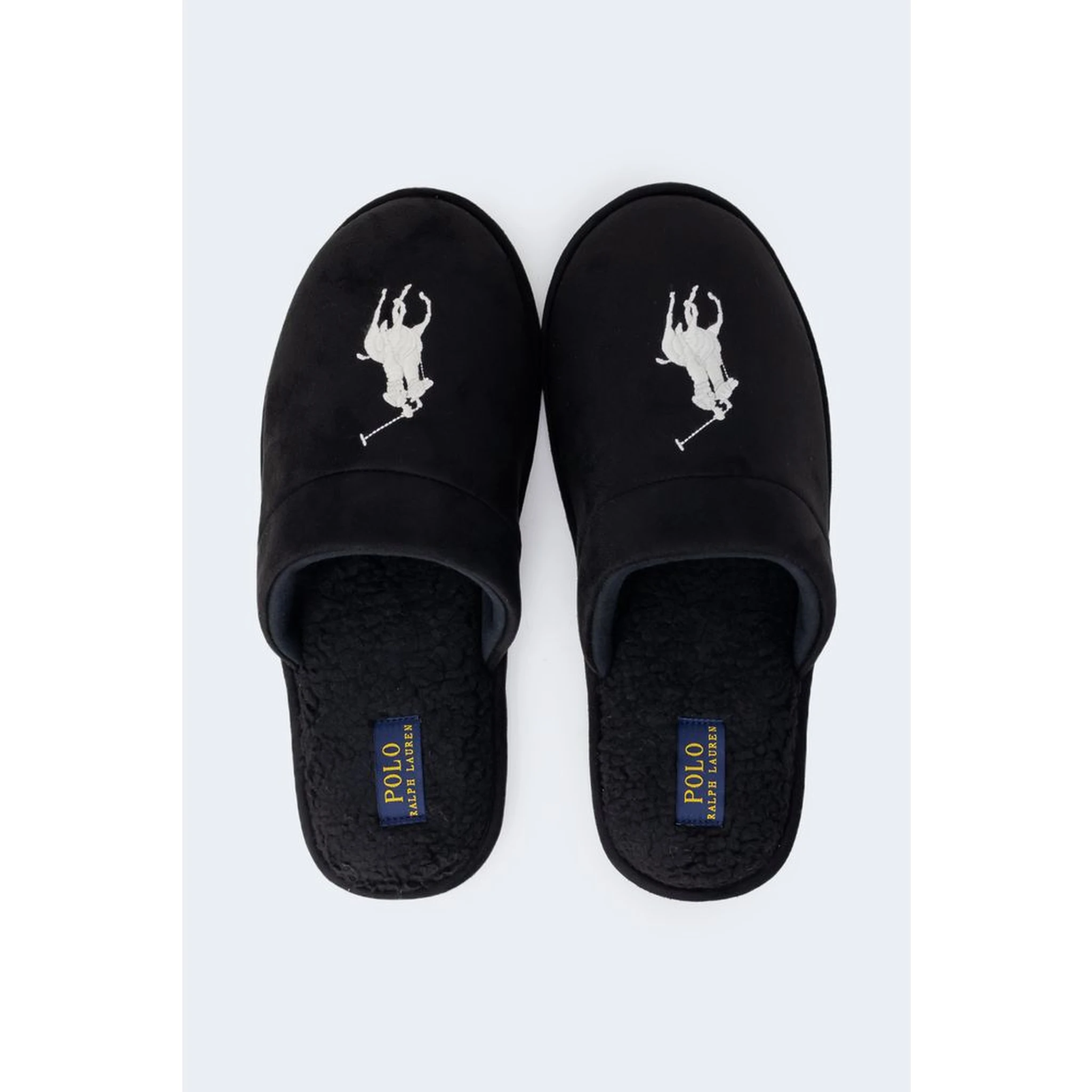 Black Polyester Slippers