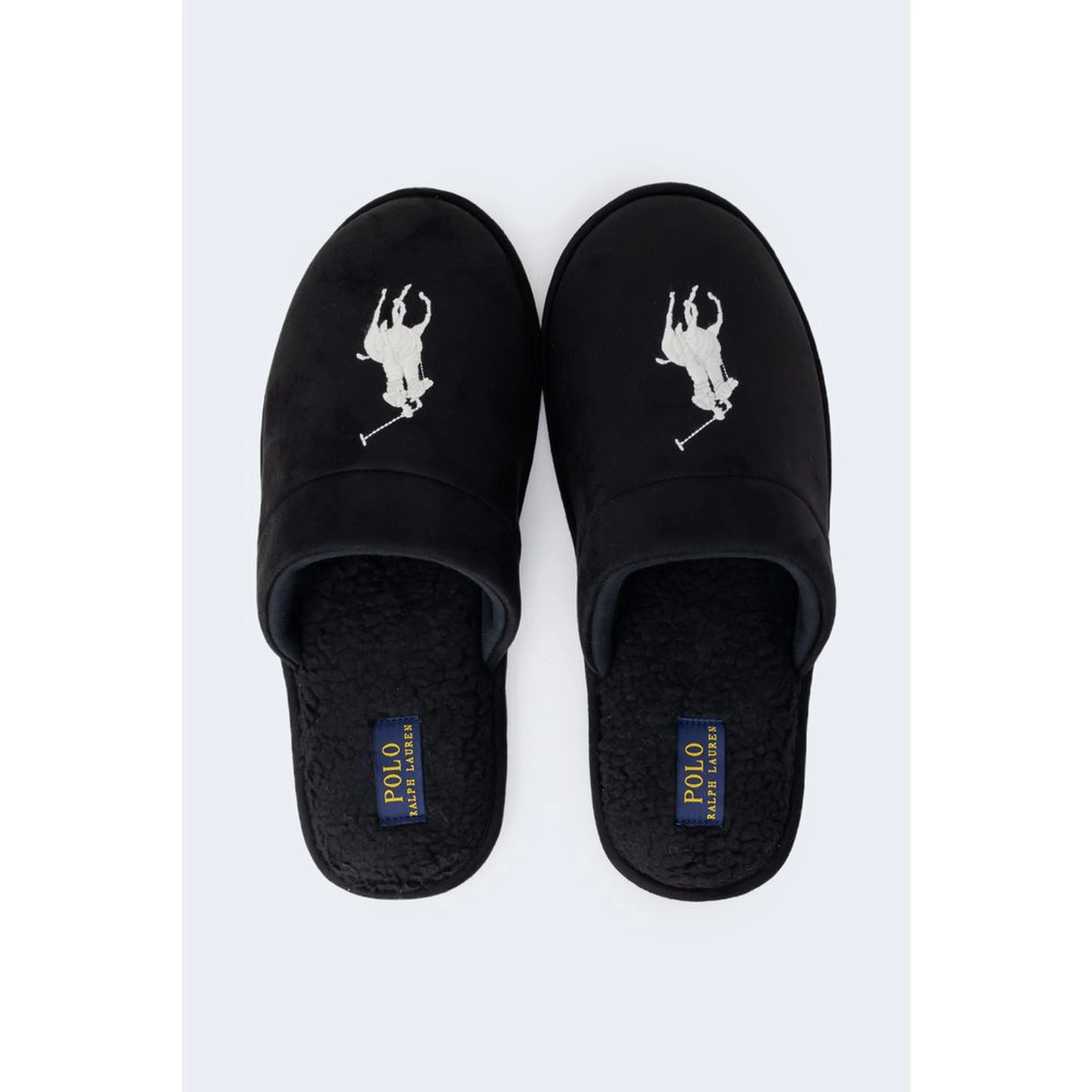 Black Polyester Slippers