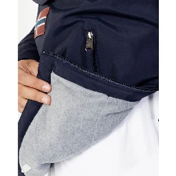 Blue Polyester Shell Jacket