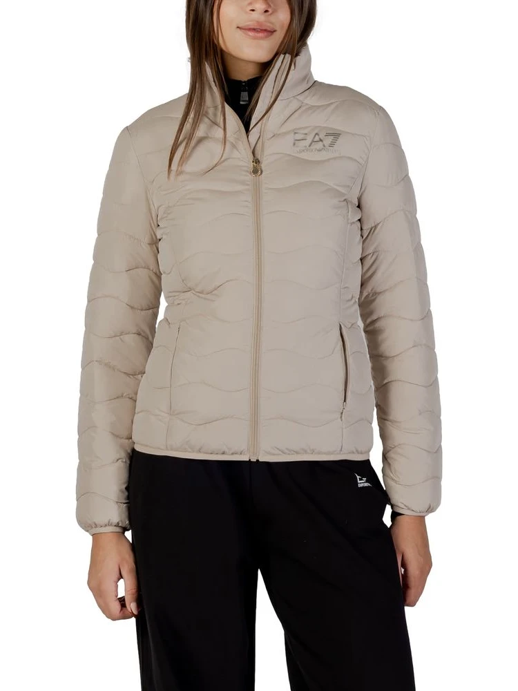 Beige Polyester Bomber