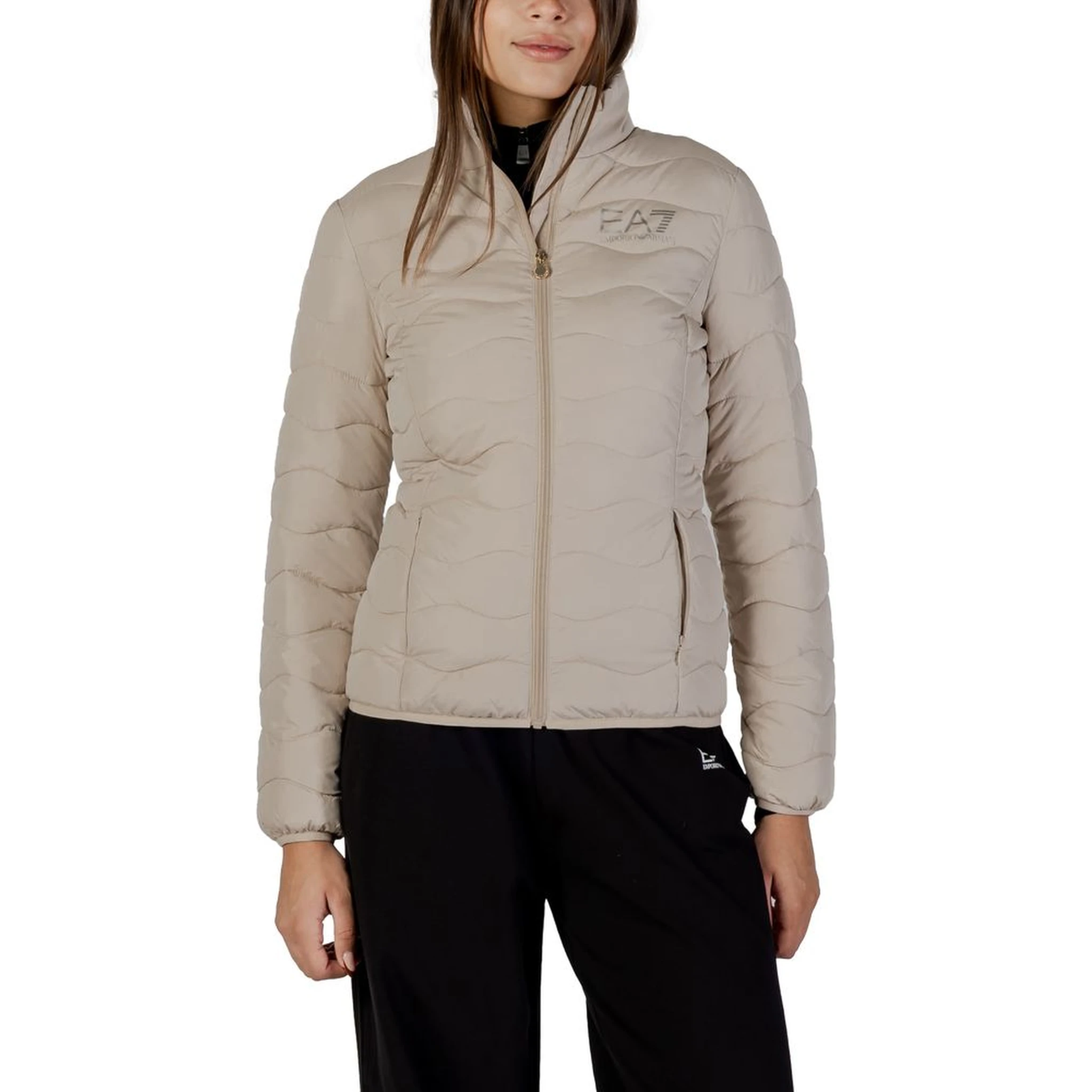 Beige Polyester Bomber