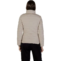 Beige Polyester Bomber