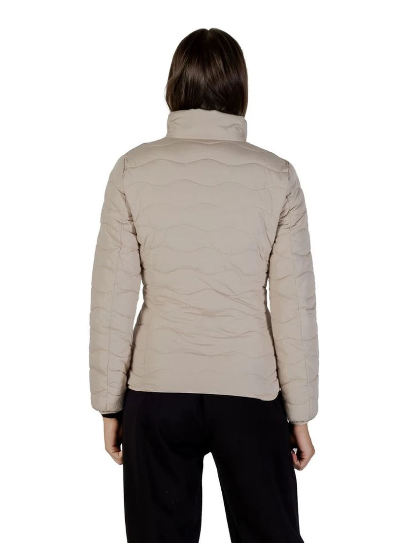 Beige Polyester Bomber