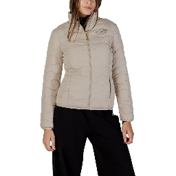 Beige Polyester Bomber