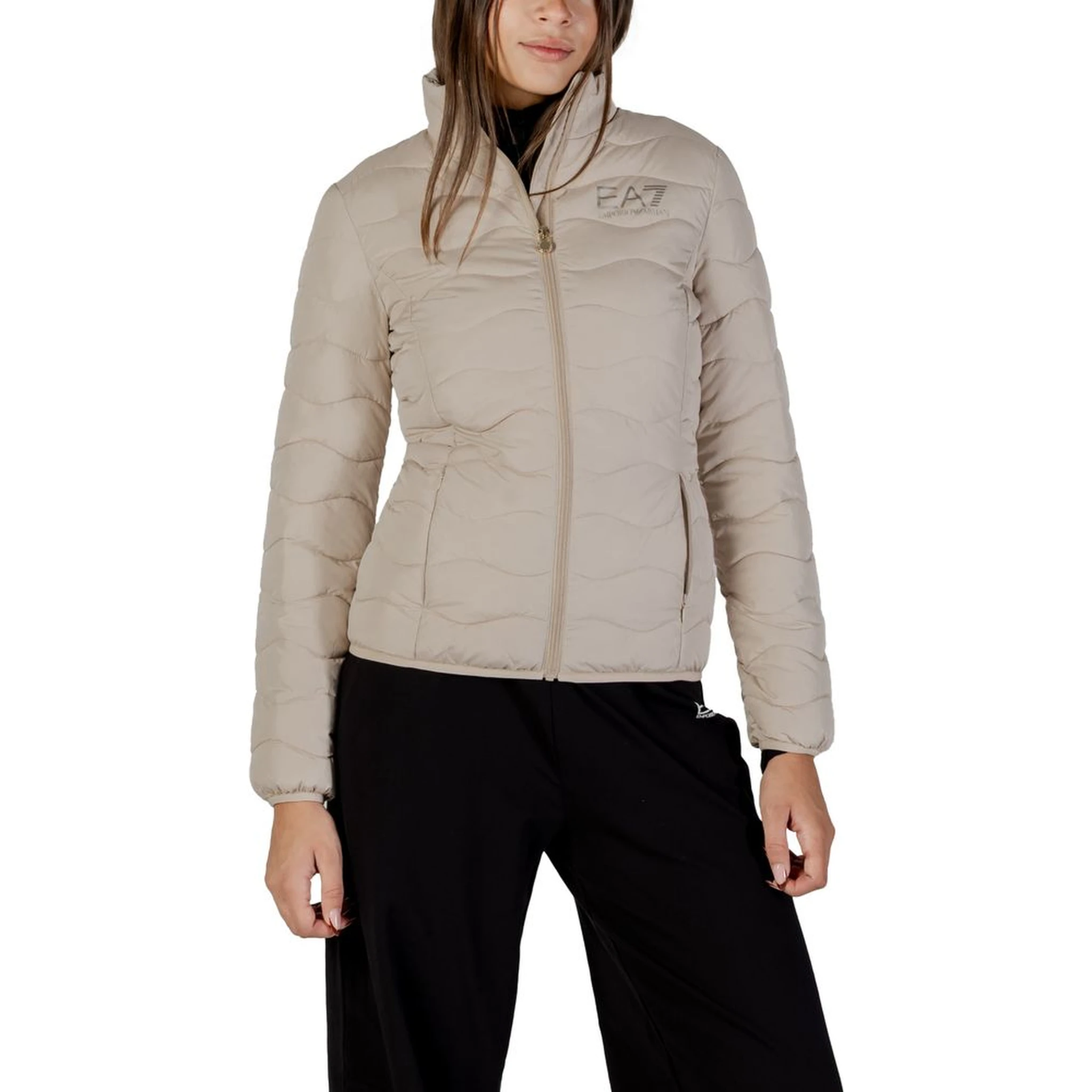 Beige Polyester Bomber