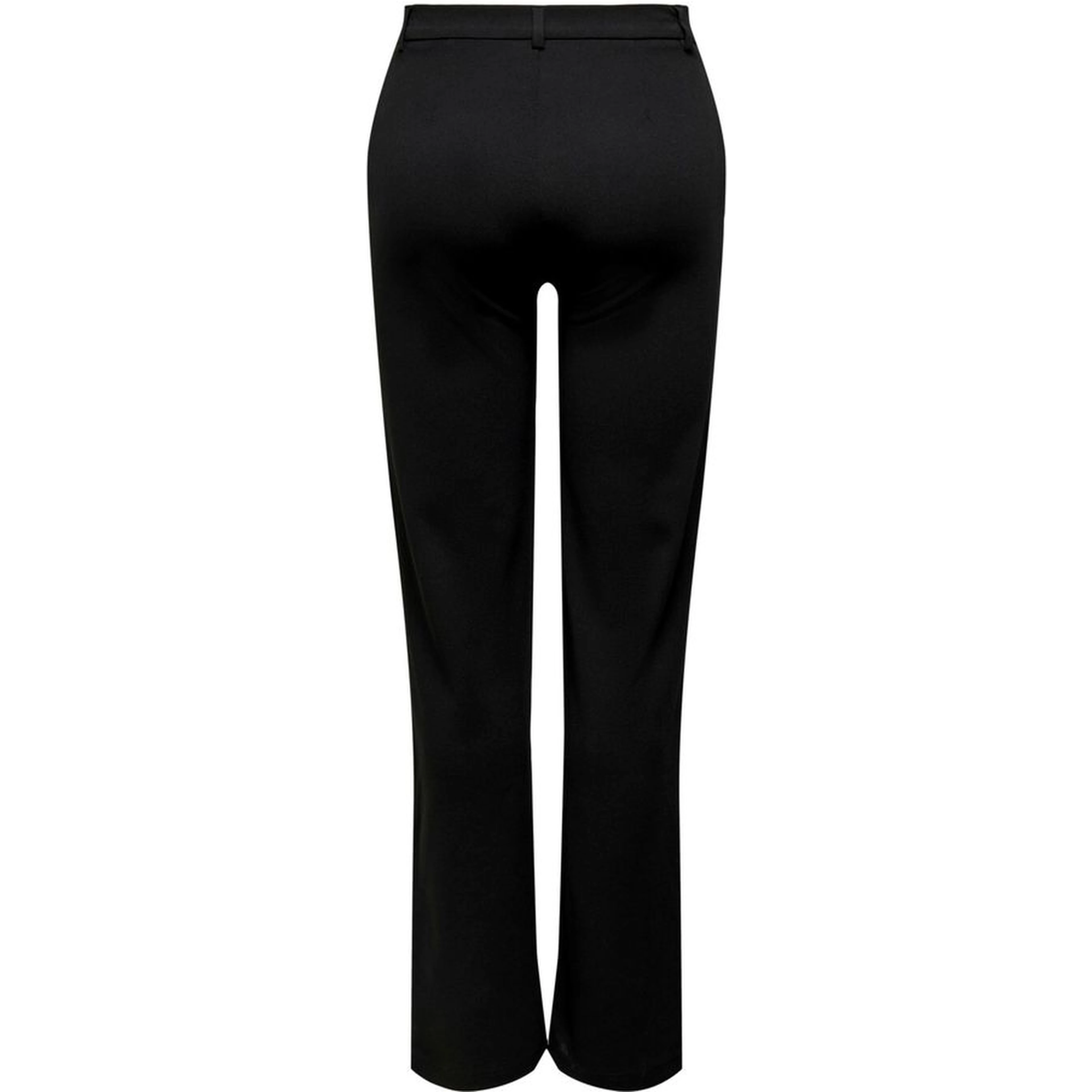 Black Elastane Casual Pants