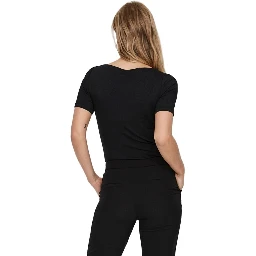 Black Viscose T-Shirt