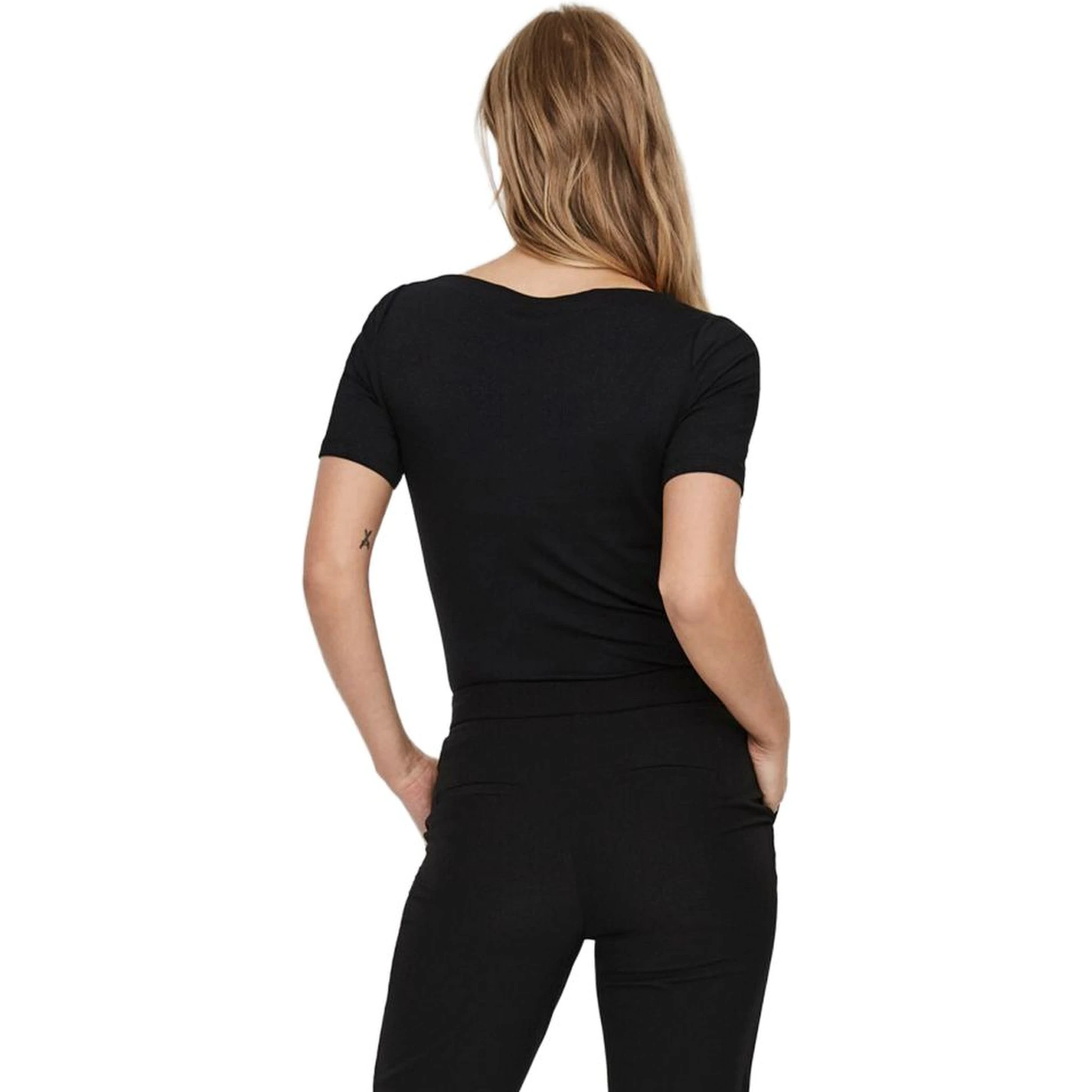 Black Viscose T-Shirt