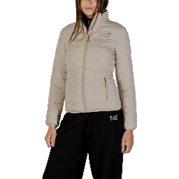 Beige Polyester Bomber