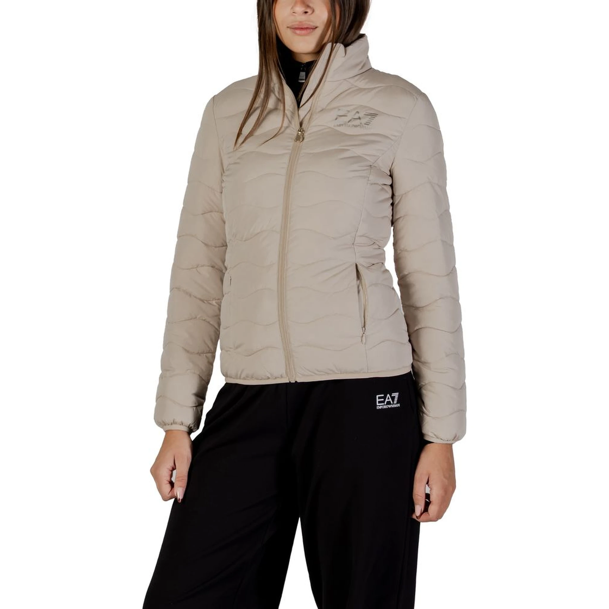 Beige Polyester Bomber