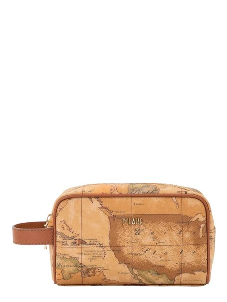 Beige Cotton Clutch Bag