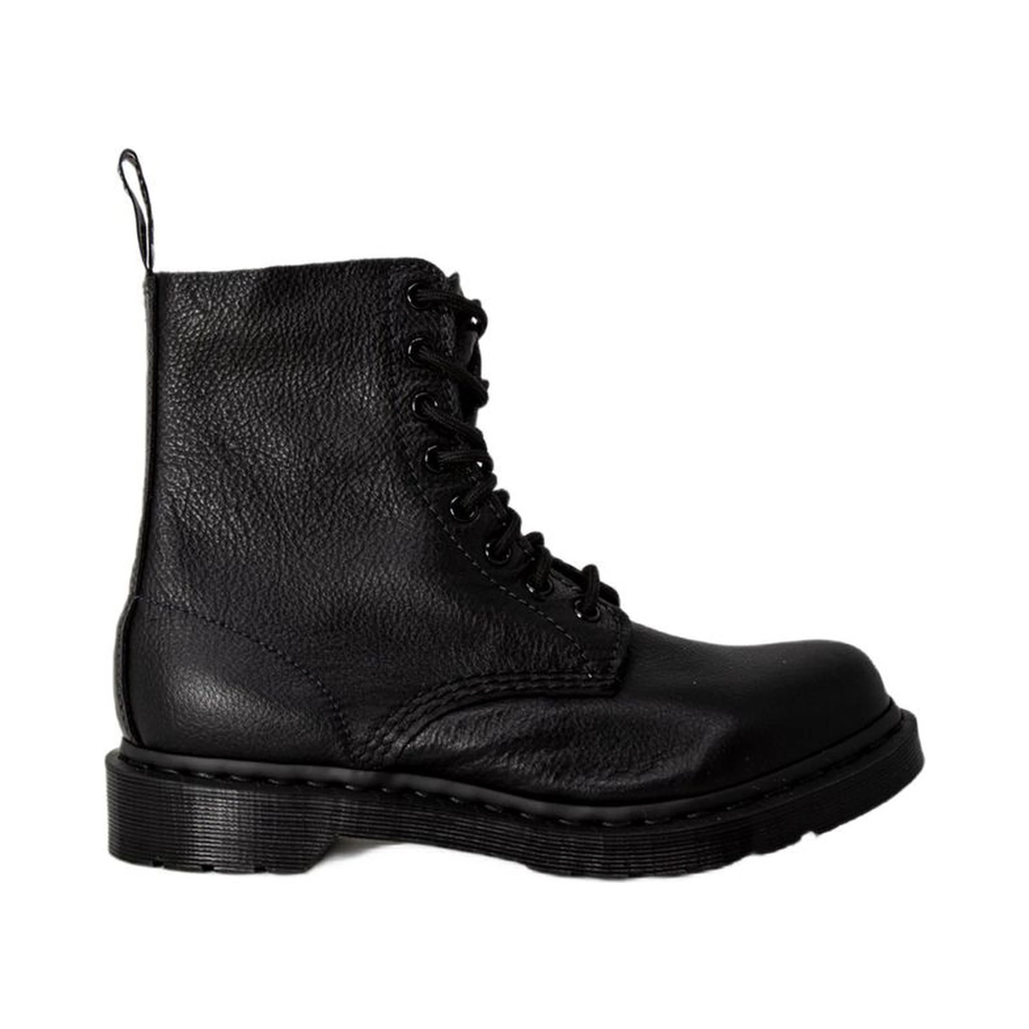 Black Leather Lace-Up Boots