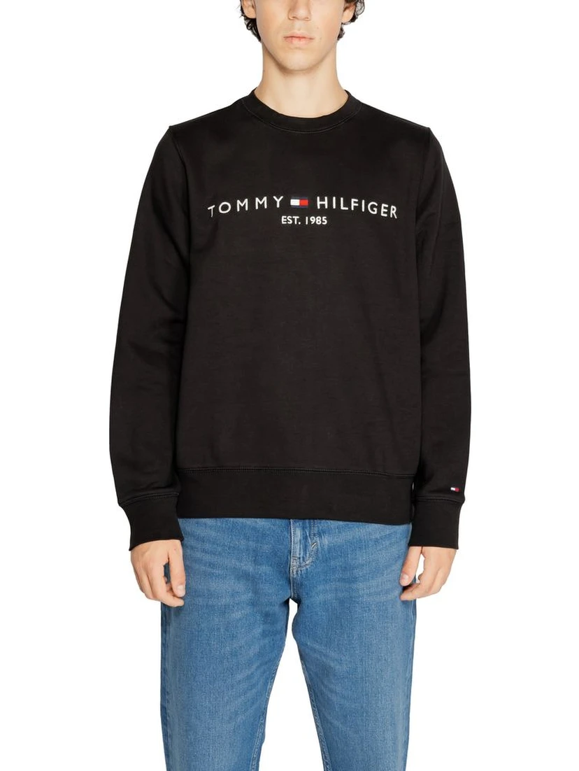 Black Cotton Sweatshirt