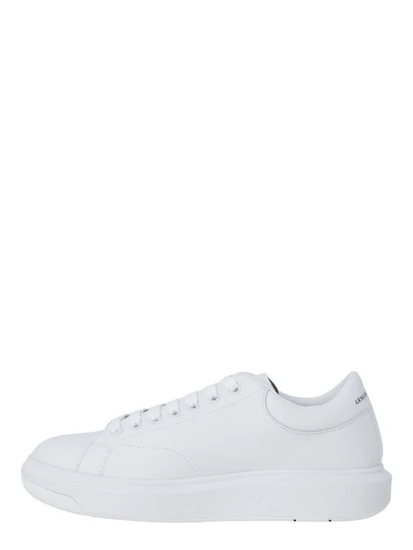 White Leather Low Top Sneakers